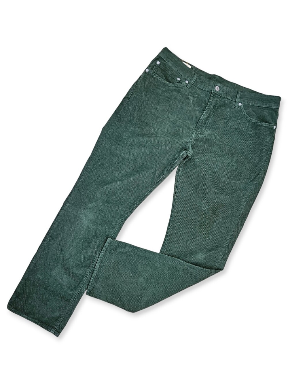 Levi's Mens 36x30 Corduroy 511 Slim 5 Pocket Premium Cotton Green Spruce Stretch
